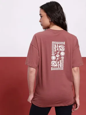 DressBerry Graffiti Poetry Printed Relaxed Fit T-shirt
