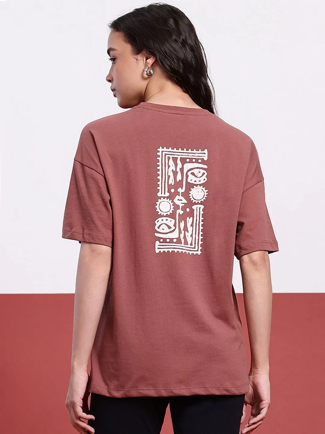 DressBerry Graffiti Poetry Printed Relaxed Fit T-shirt