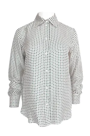 Early 2000s Chloe Printed Men's 'Tie' Silk Twill Button Down Top