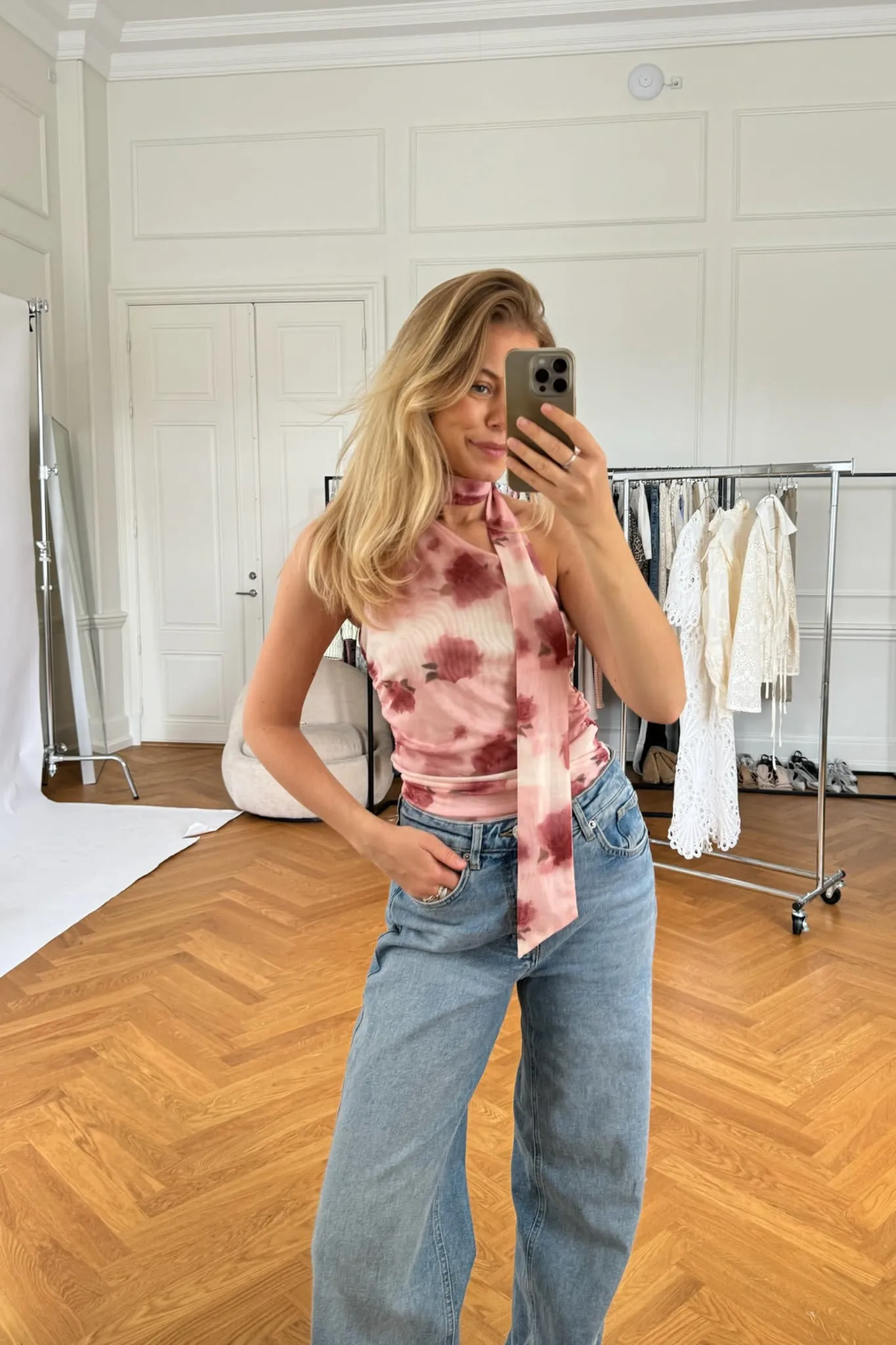 EllieIC Mesh Top - Rosa Print