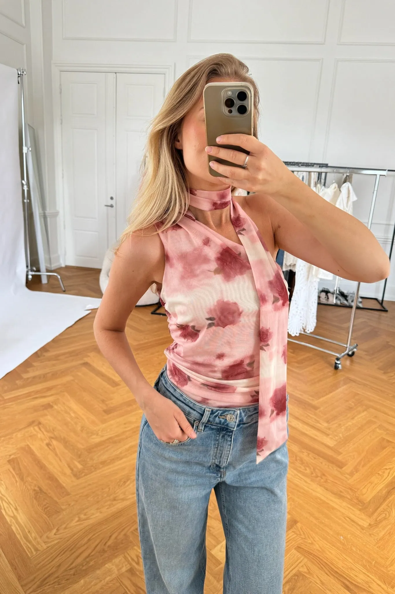 EllieIC Mesh Top - Rosa Print