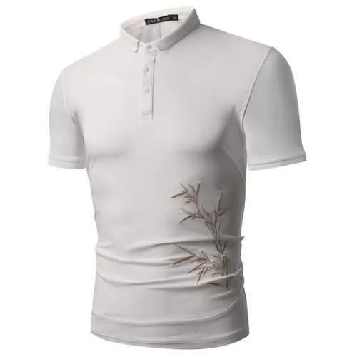 Embroidery Slim Fit Casual Golf Shirt