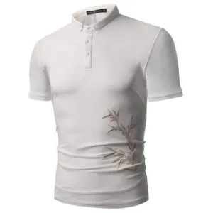 Embroidery Slim Fit Casual Golf Shirt