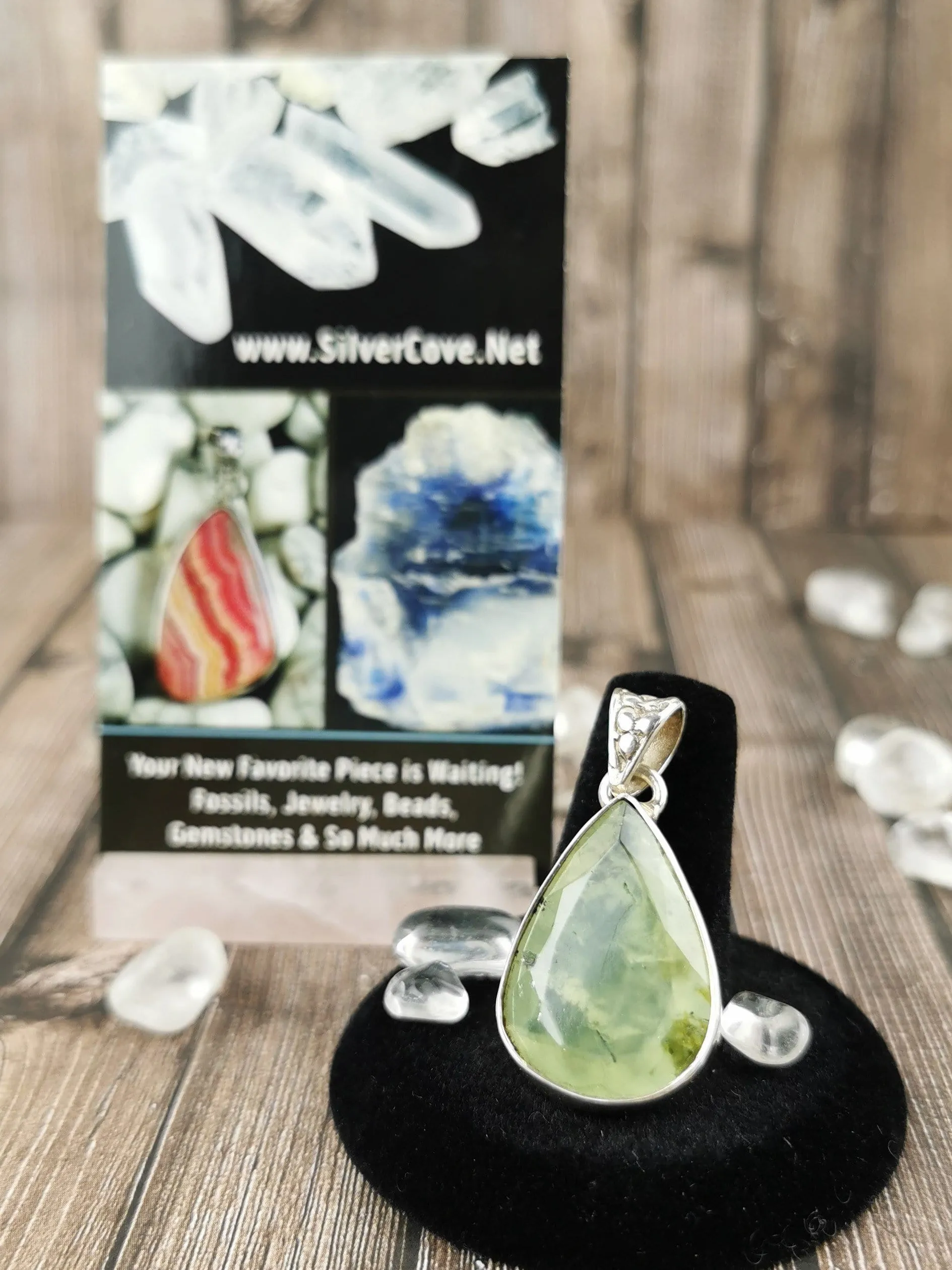Faceted Prehnite Pendant
