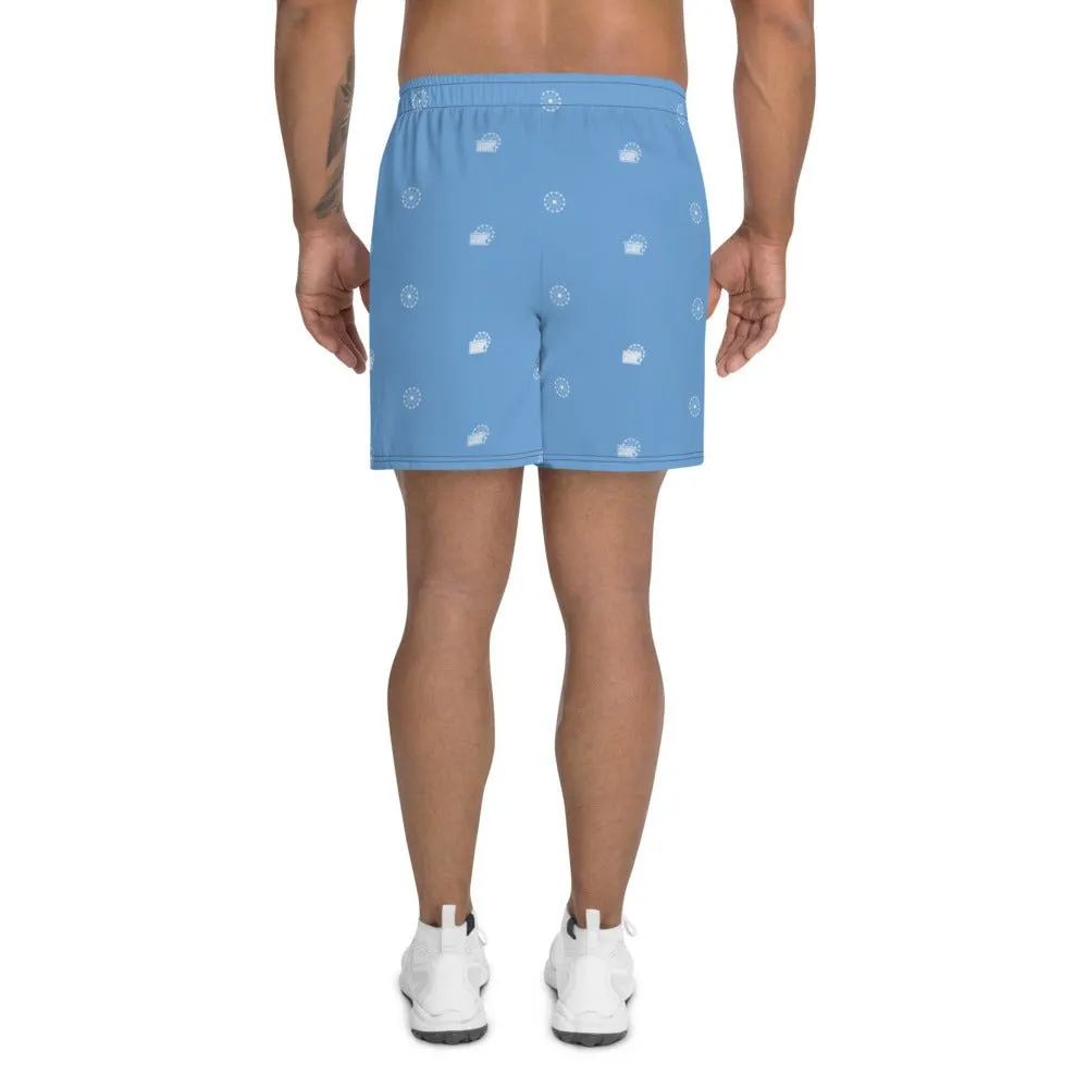 Farris Wheel Men's Athletic Long Shorts Blue