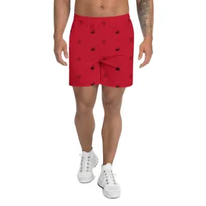 Farris Wheel Men's Athletic Long Shorts Red