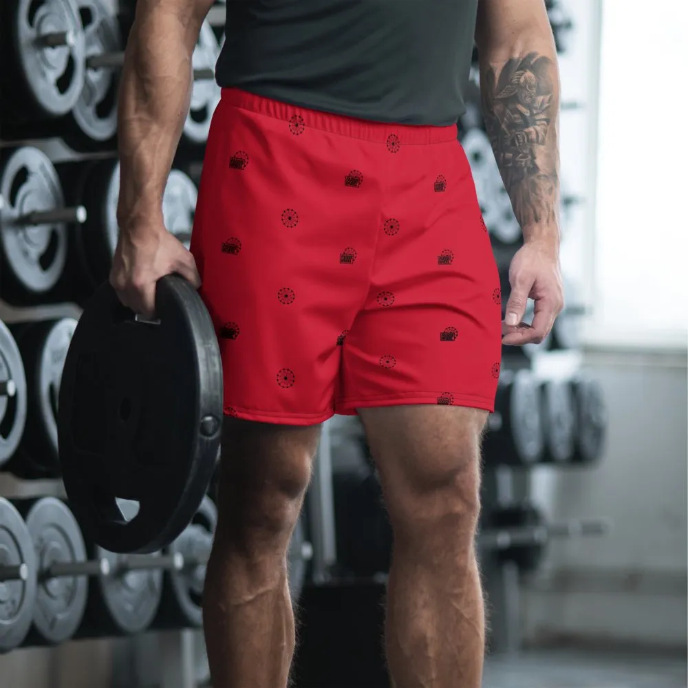 Farris Wheel Men's Athletic Long Shorts Red