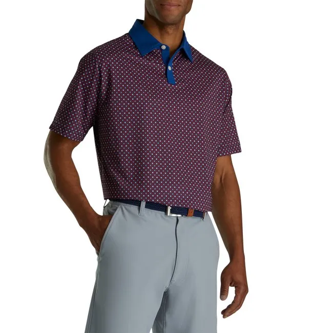 FootJoy Men's Lisle Circle Print Self Collar