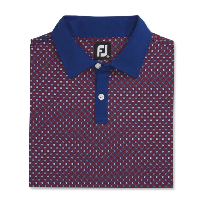 FootJoy Men's Lisle Circle Print Self Collar