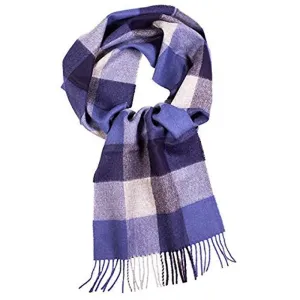 Fringed Checked Alpaca Scarf
