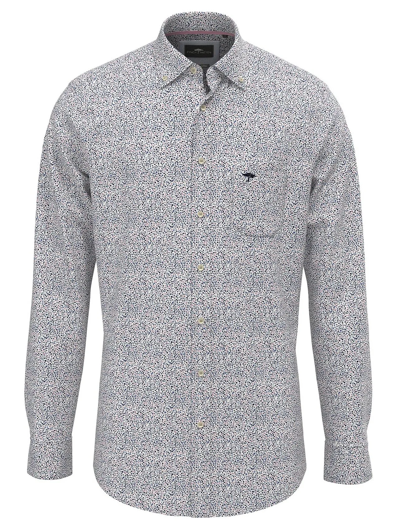 FYNCH HATTON Pure Cotton Shirt - Men's – Minimal Pattern Peony