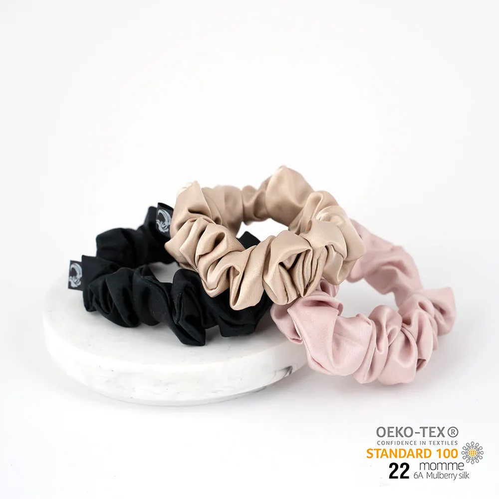 GH Collection - 100% Silk Scrunchie - Mulberry 6A Grade - Assorted Colors
