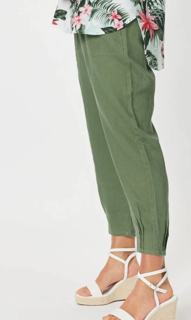 Gordon Smith khaki linen pant