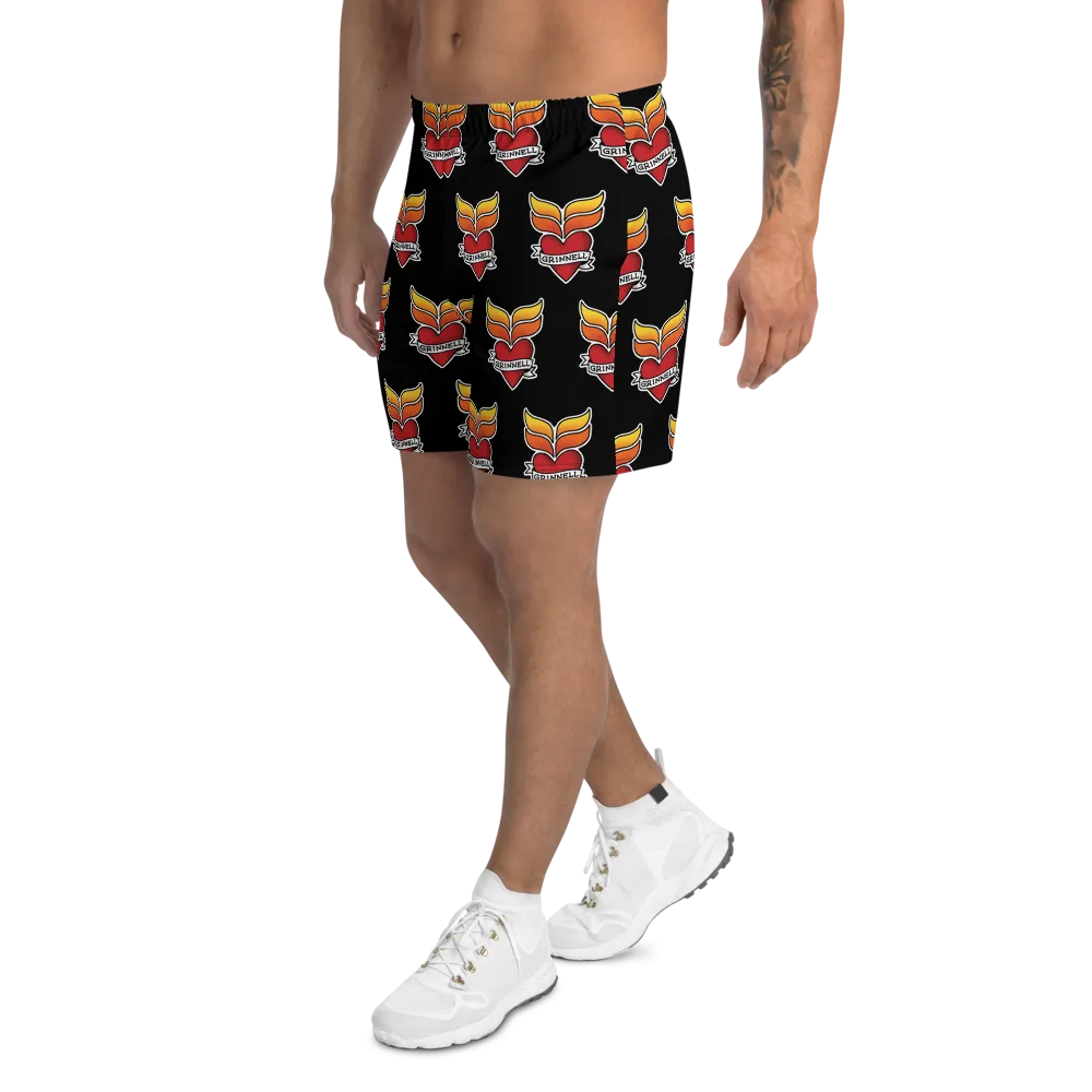 Grinnell Tattoo Print | Men's Athletic Long Shorts