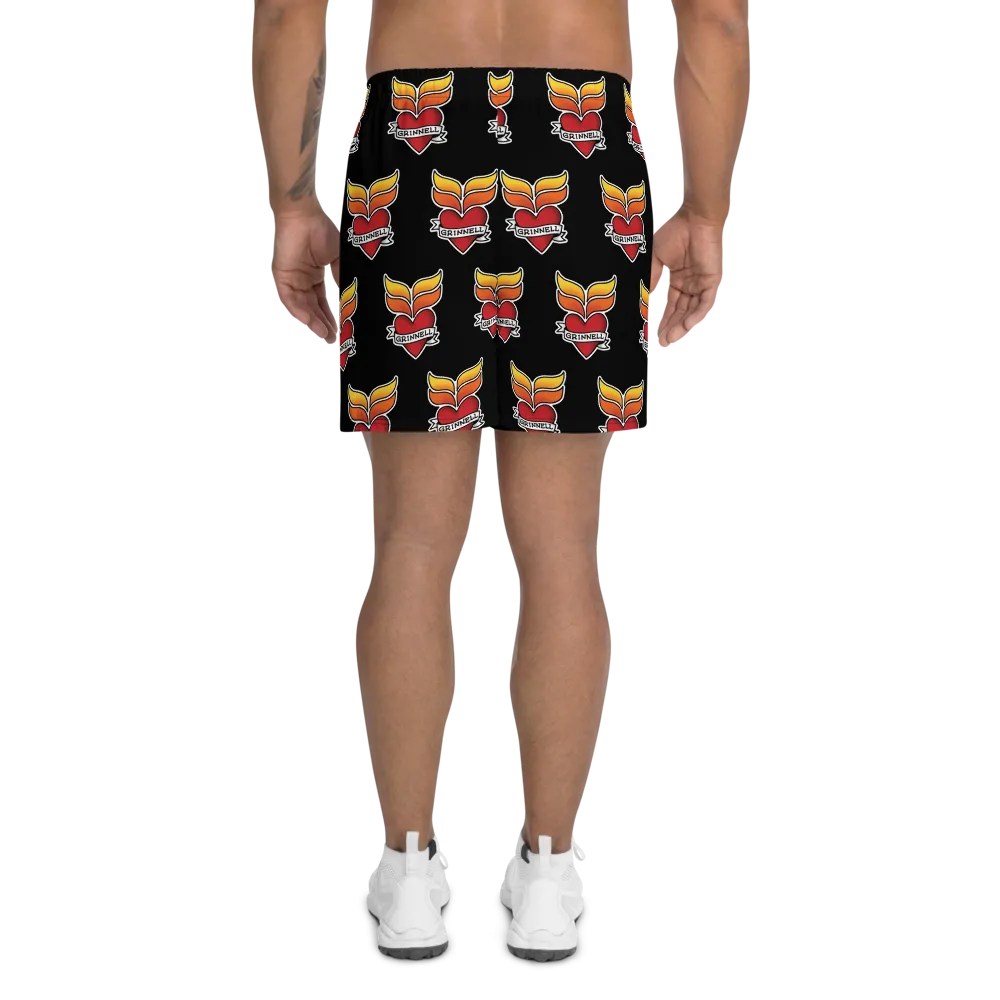 Grinnell Tattoo Print | Men's Athletic Long Shorts