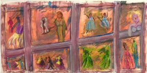 Hollywood Nights, Silk Painting