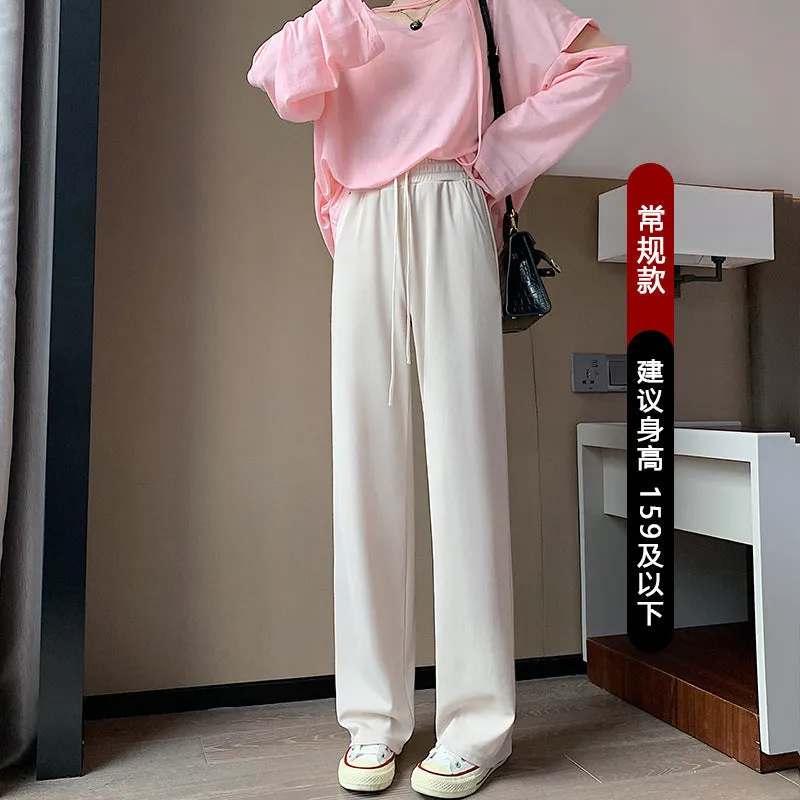 INSTOCK- Small ice silk wide-leg pants women's spring and summer