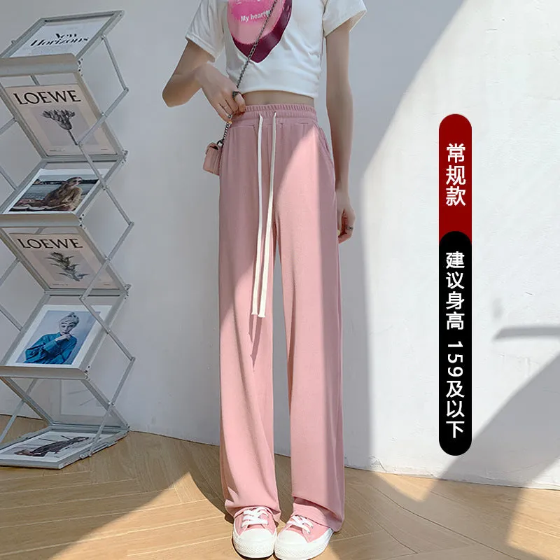 INSTOCK- Small ice silk wide-leg pants women's spring and summer