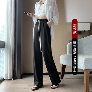 INSTOCK- Small ice silk wide-leg pants women's spring and summer