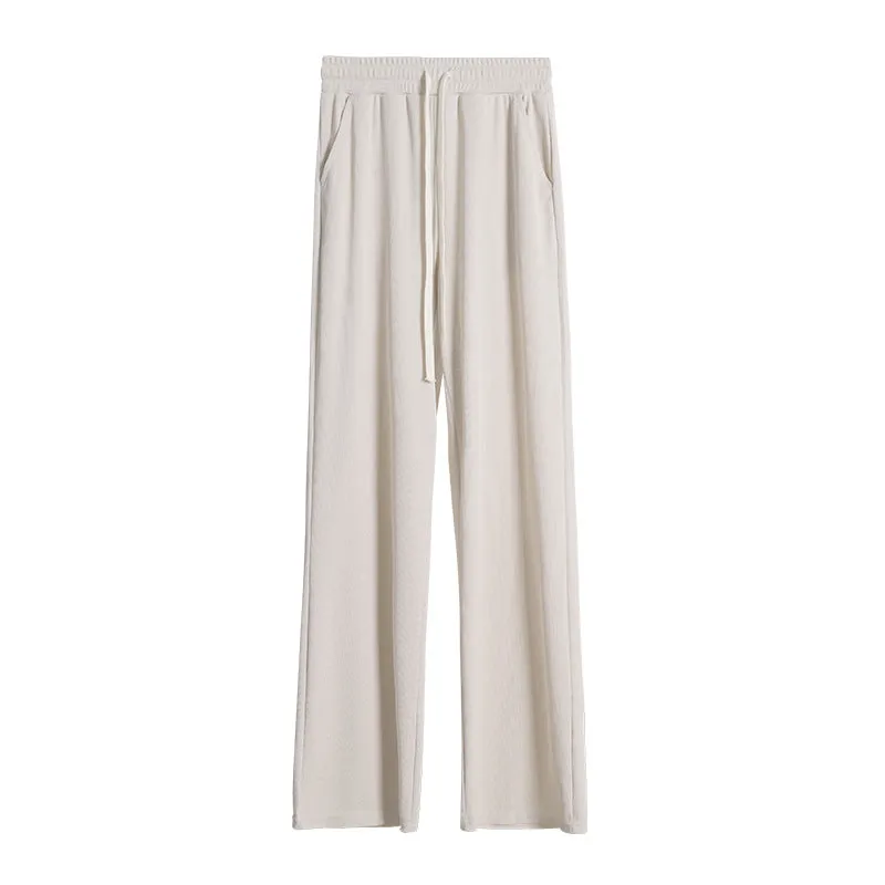 INSTOCK- Small ice silk wide-leg pants women's spring and summer