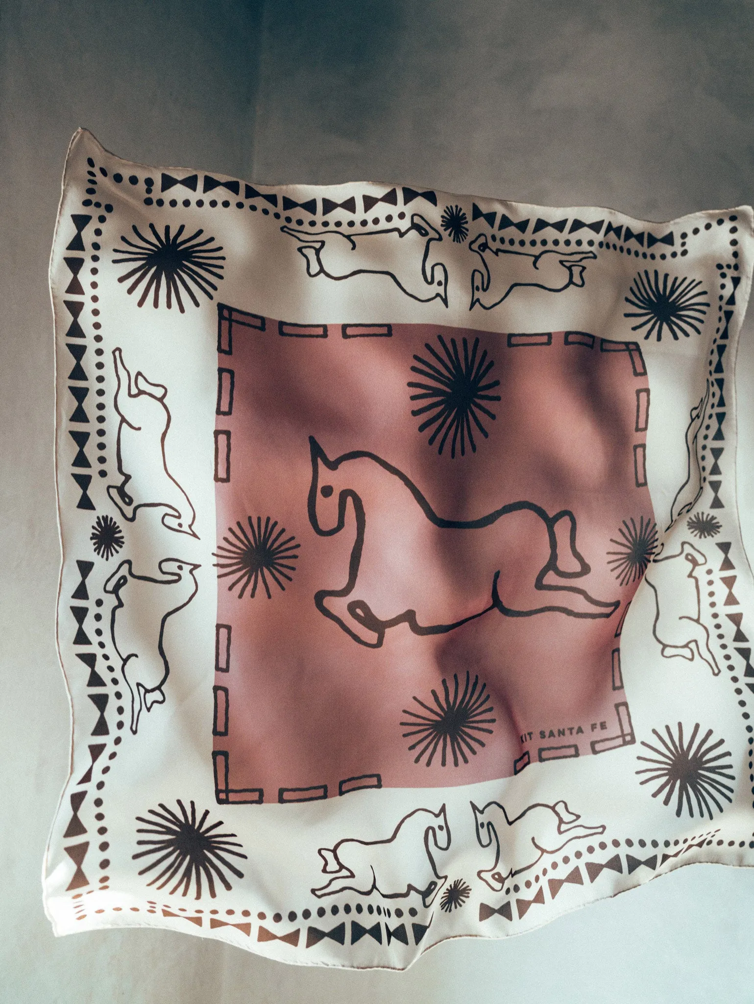 Ivory and Rosewood Two-Tone Wild Rag