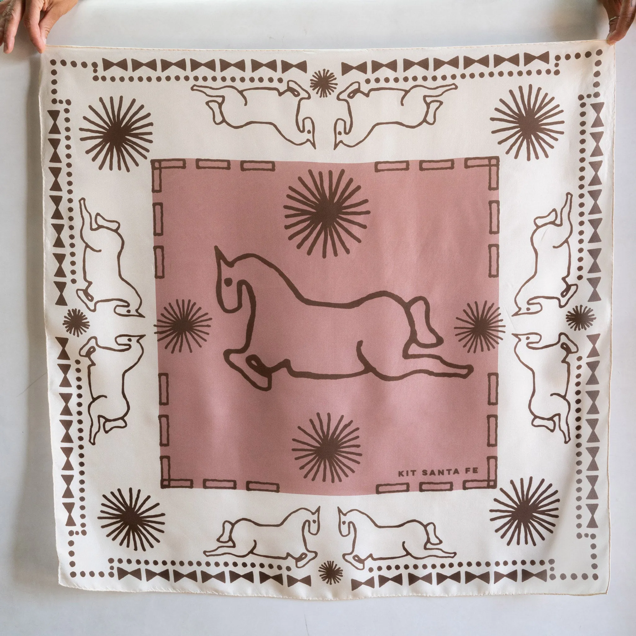 Ivory and Rosewood Two-Tone Wild Rag