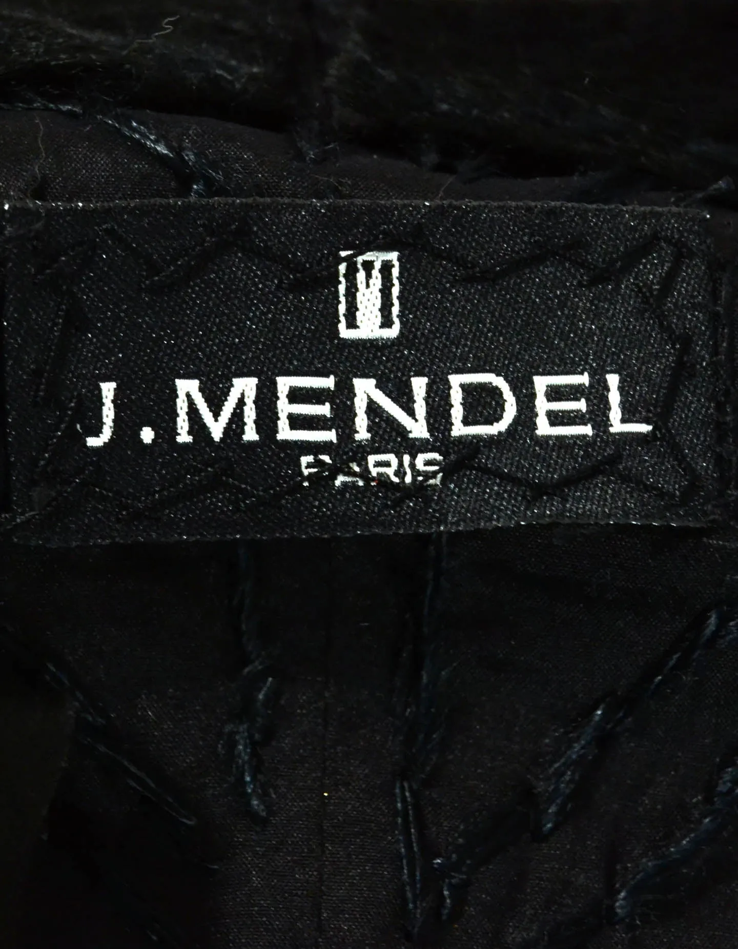 J. Mendel Black Persian Lamb Patchwork Cropped Vest sz XS