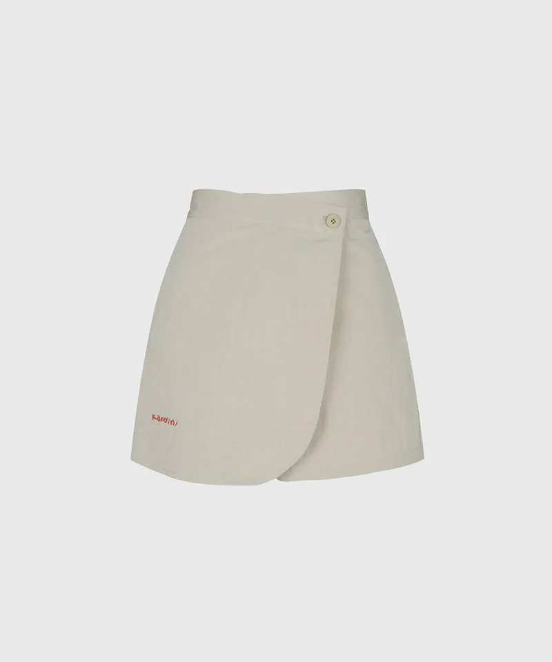 KANDINI Windflow Wrap Skirt - Light Khaki