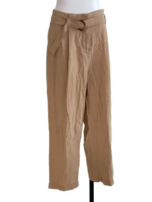 Khaki Brown Buckled Pants LB