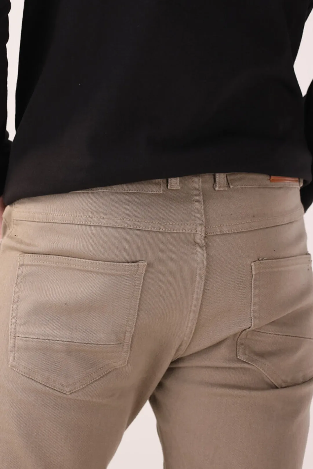 Khaki Smart Fit Cotton Pants
