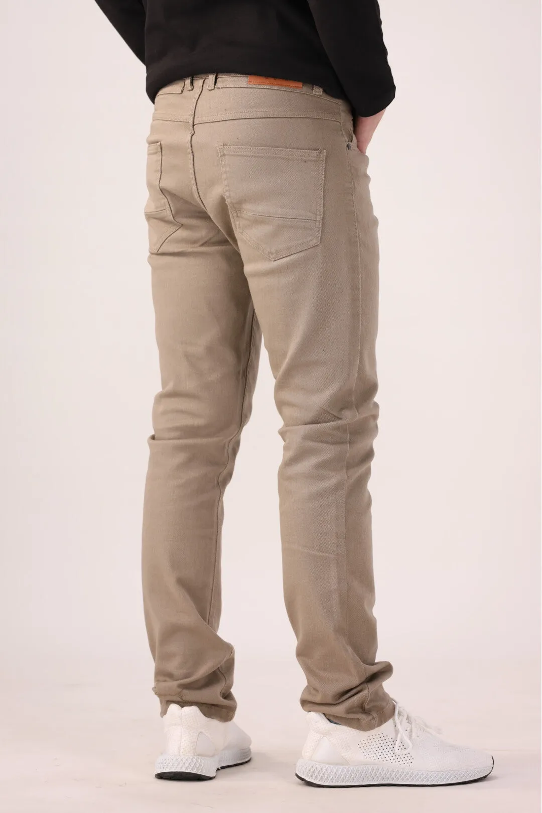 Khaki Smart Fit Cotton Pants