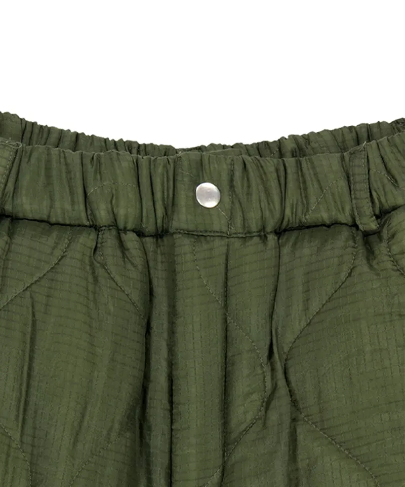 LE SONNET Quilted Pants - Khaki