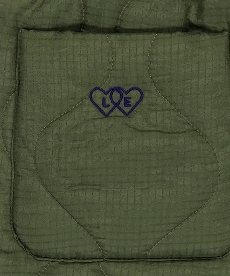 LE SONNET Quilted Pants - Khaki