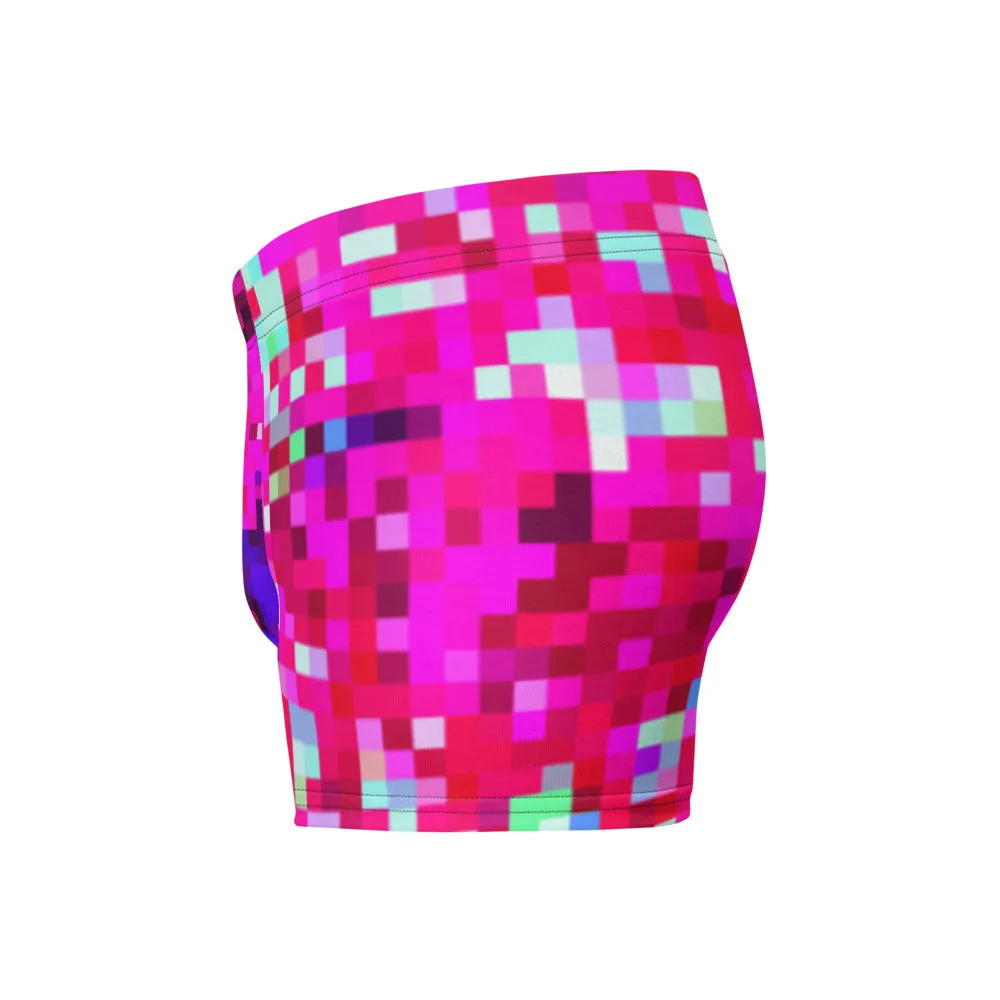 LGBT Mens Boxer Briefs - Pink Checked