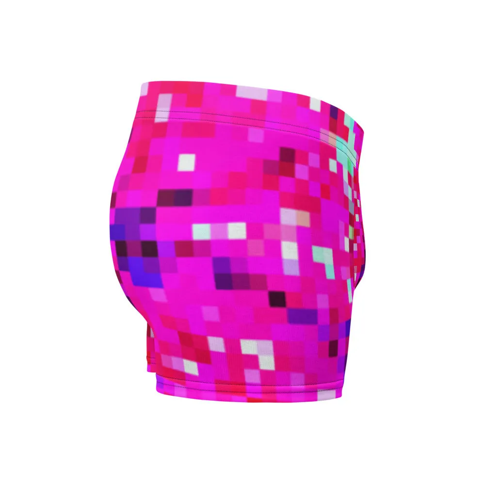 LGBT Mens Boxer Briefs - Pink Checked