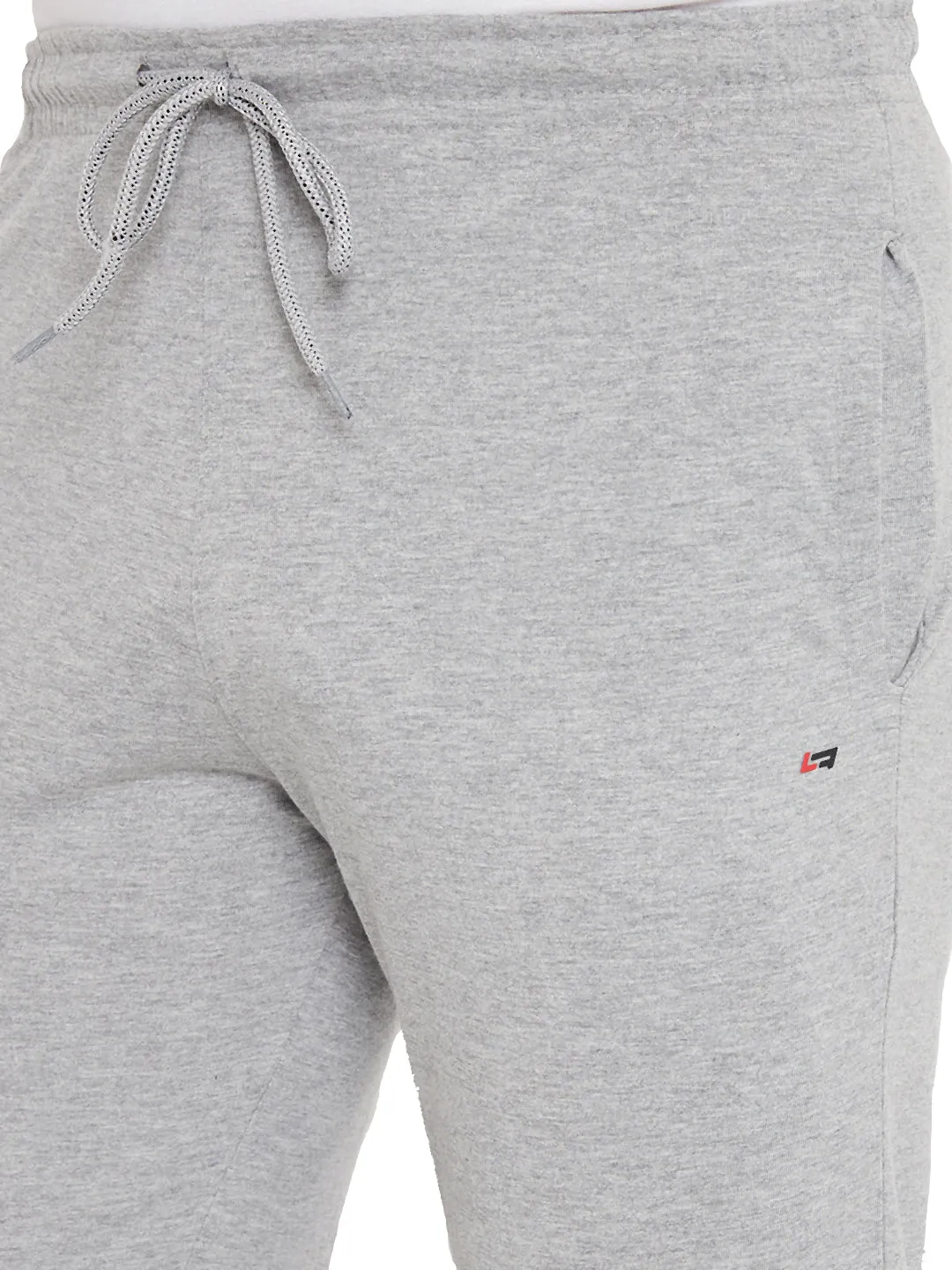 Livfree Men's Track Pant in Solid Pattern Back and Side pockets - Milange Grey