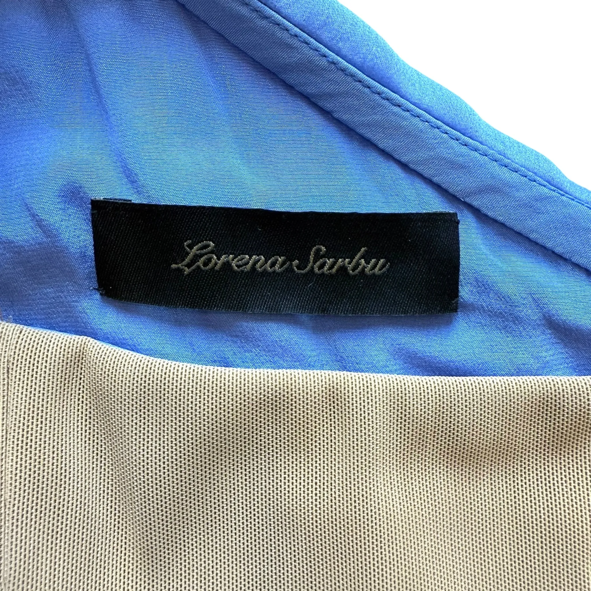 Lorena Sarbu Periwinkle Blue One Shoulder Grecian Goddess Gown