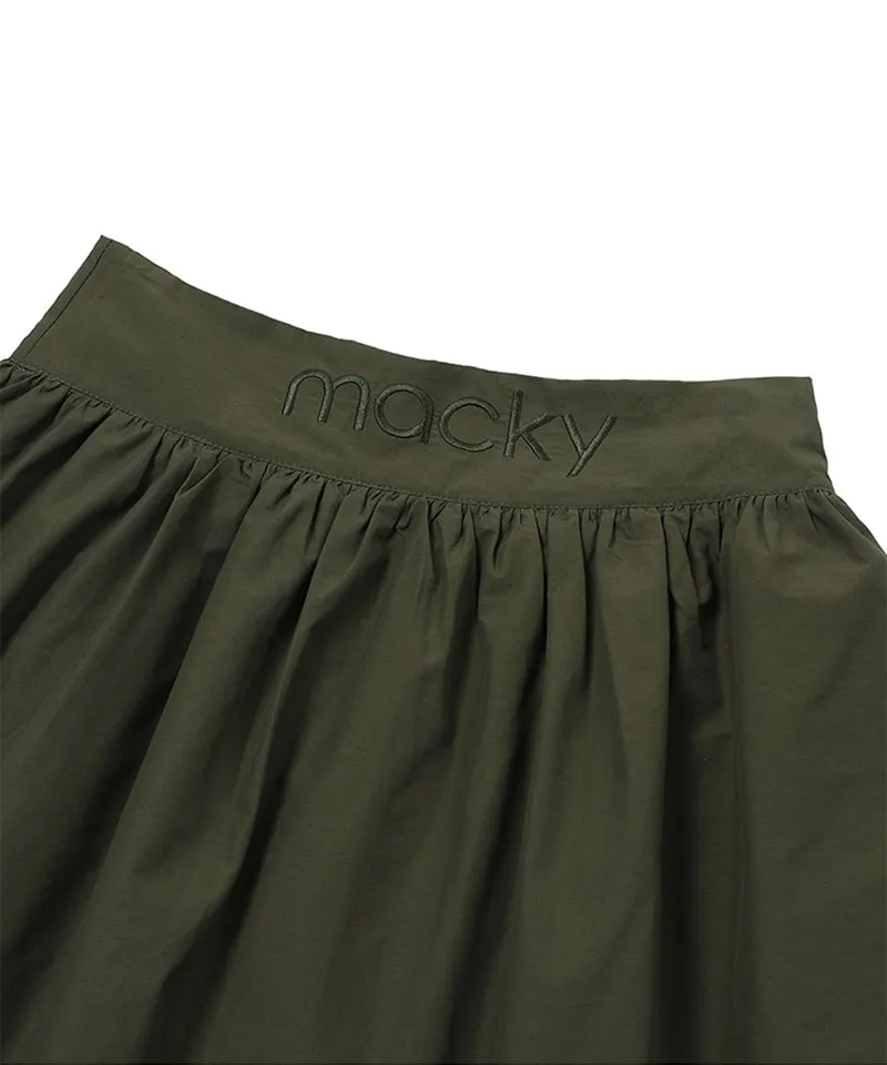 MACKY Golf: Unbalance Balloon Skirt - Khaki