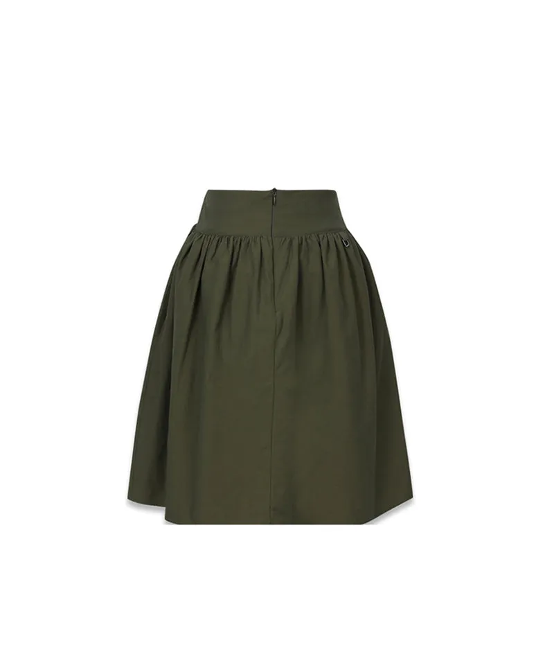 MACKY Golf: Unbalance Balloon Skirt - Khaki