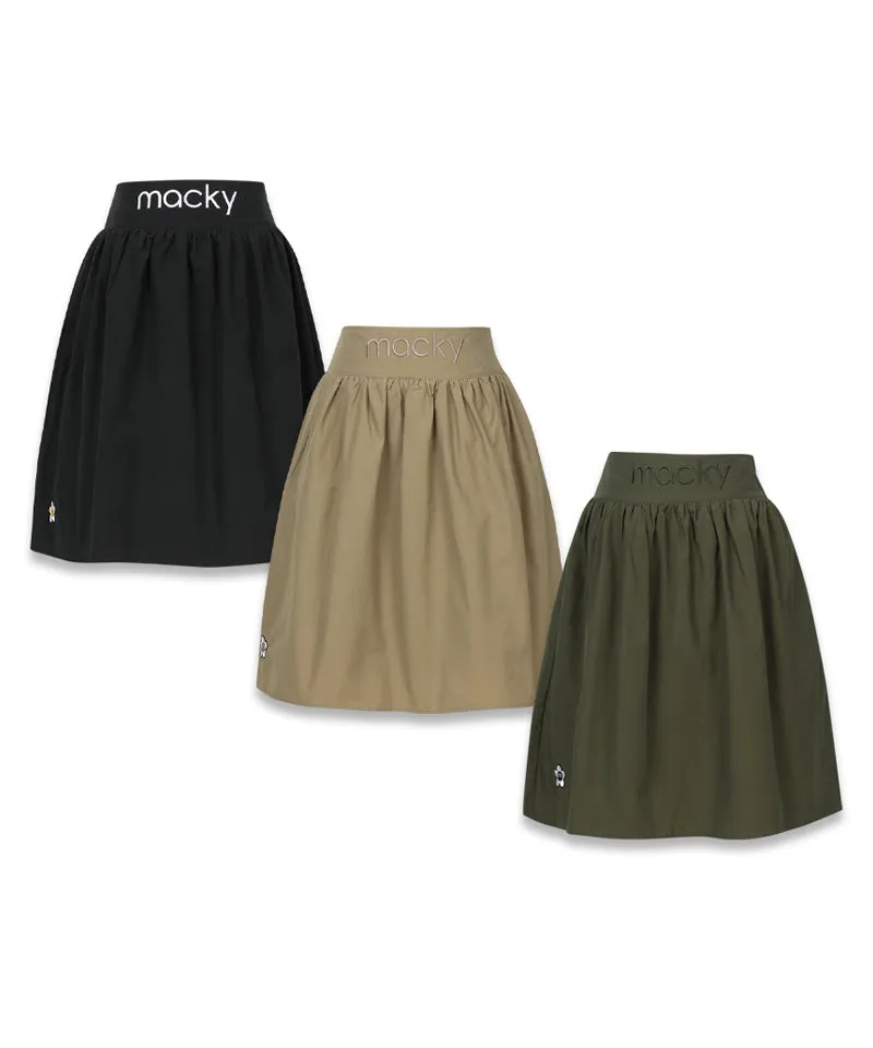 MACKY Golf: Unbalance Balloon Skirt - Khaki