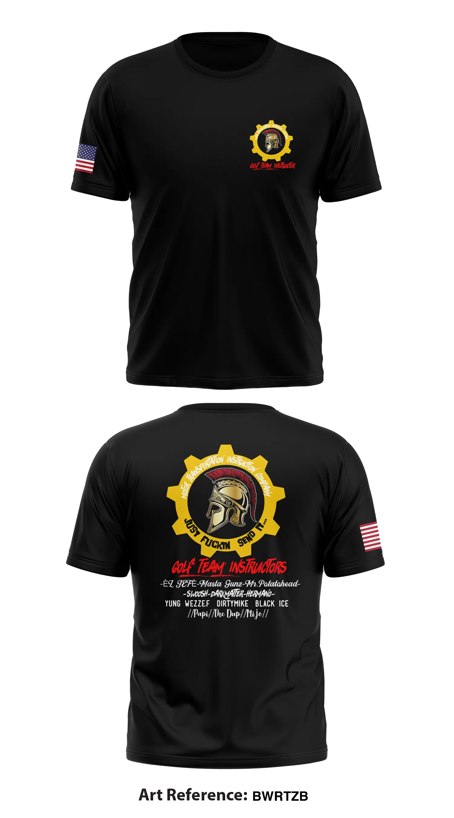 Marine Corps Detachment: FLW // GOLF TEAM INSTRUCTOR Store 1 Core Men's SS Performance Tee - BWRtzB
