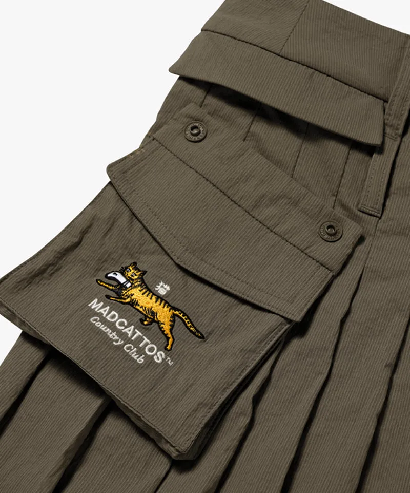 MCC Women's Out Pocket Pleats Skirt - Khaki