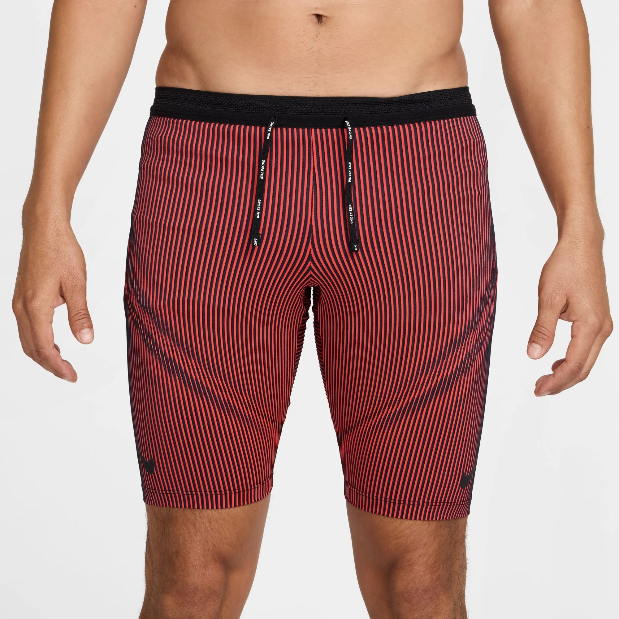 Men's Aeroswift DRI-FIT ADV Running 1/2 Length Tights (015 - Black/Bright Crimson/Obsidian/Black)