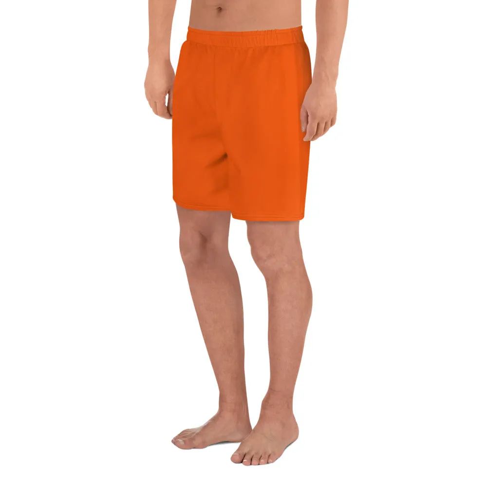 Men's Athletic Long Shorts Orange Crush