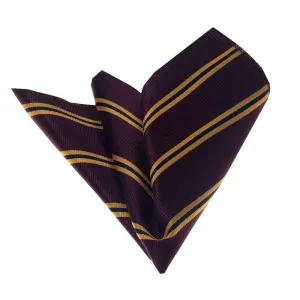 Men's Brown Yellow Pocket Square Hanky Handkerchief