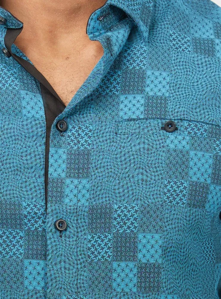 Men's casual short sleeve stretch shirt