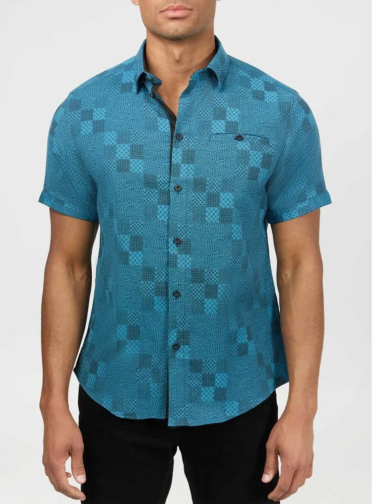 Men's casual short sleeve stretch shirt