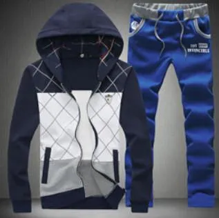 Men's Causal Sport Patchwork Suit  Size M-5XL