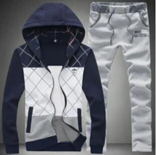 Men's Causal Sport Patchwork Suit  Size M-5XL