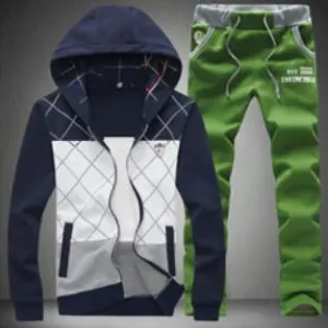 Men's Causal Sport Patchwork Suit  Size M-5XL